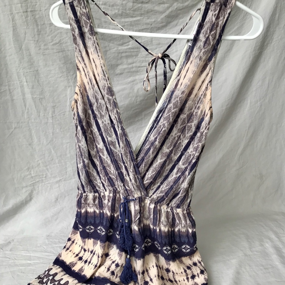 Deep V Tie Dye Romper